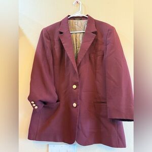 Women's Vintage Burgundy Blazer